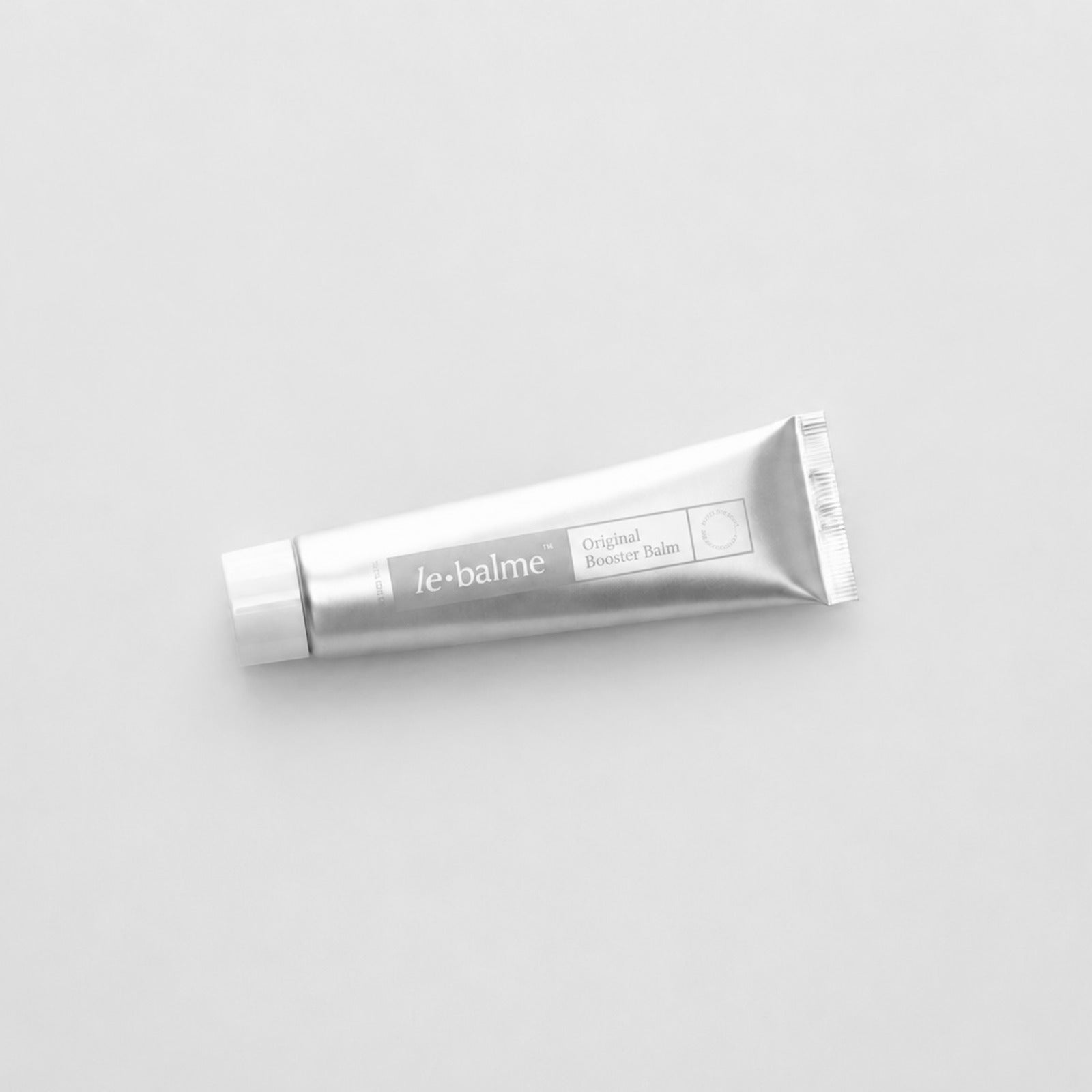 le·balme 40ml silver tube on a clean ground