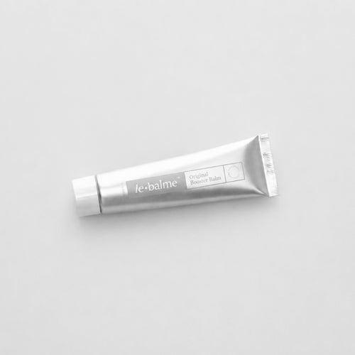 le·balme 40ml silver tube on a clean ground